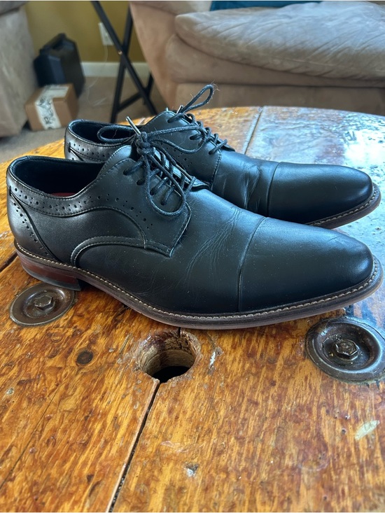 Stacy Adams Maddox Cap Toe Oxford - Black with Brown Sole main image 7